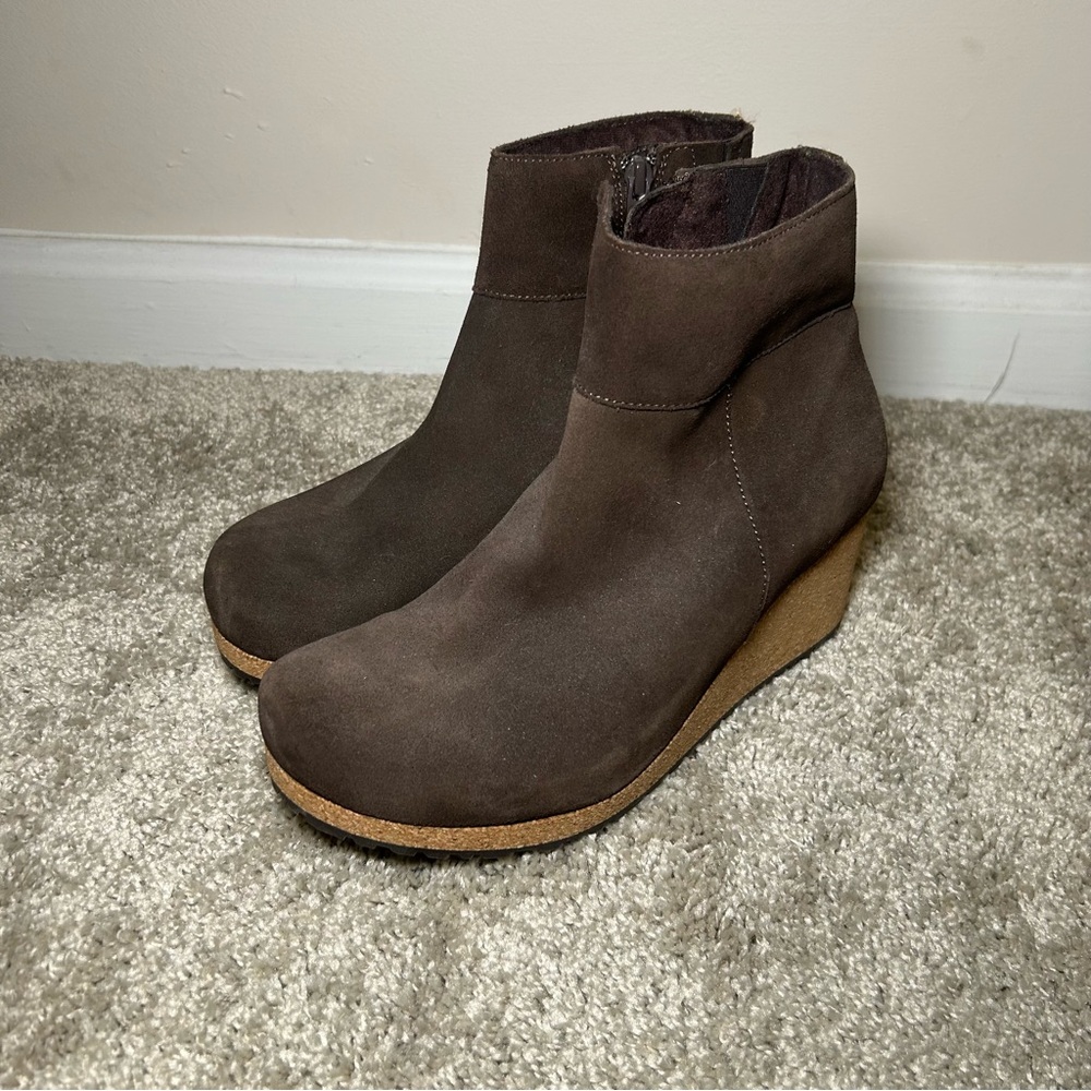 Birkenstock Papillio Ebba Wedge Booties Chocolate - Picture 2 of 8